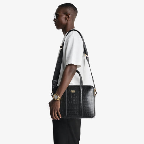 Briefcase / Croco Embossed