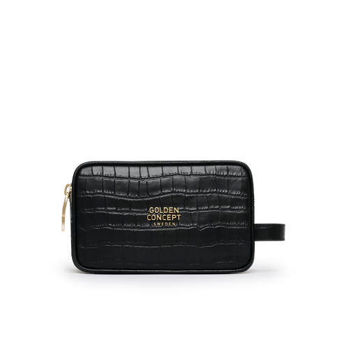 Toiletry Bag / Croco Embossed - Small
