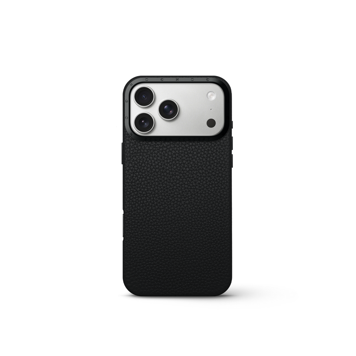 Black Leather Case for iPhone 17 Pro, Pro Max & Air | GOLDEN CONCEPT™