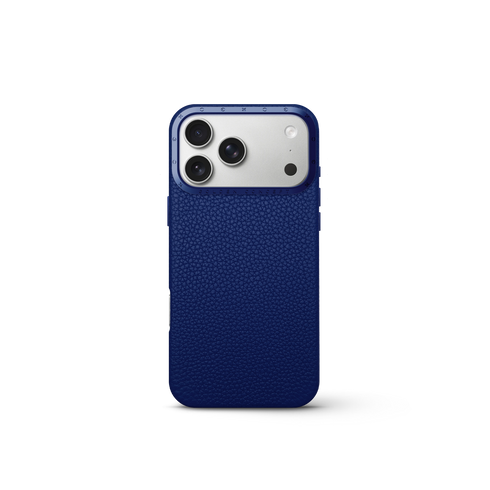 iPhone Case 17 - Full-Grain Leather - Deep Blue
