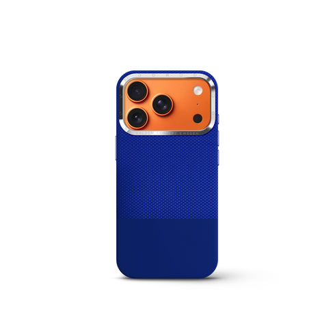 iPhone Case 17/18 - Vegan Leather - Deep Blue