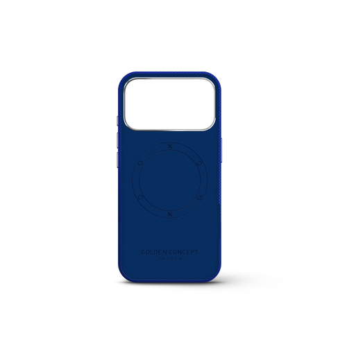 iPhone Case 17/18 - Vegan Leather - Deep Blue