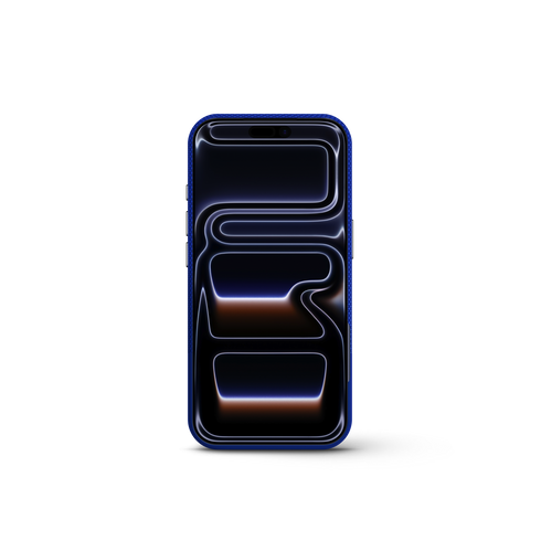 iPhone Case 17/18 - Vegan Leather - Deep Blue