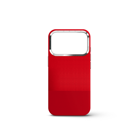 iPhone Case 17/18 - Vegan Leather - Red