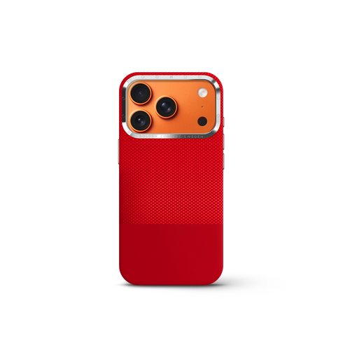 iPhone Case 17/18 - Vegan Leather - Red