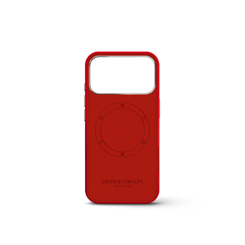 iPhone Case 17/18 - Vegan Leather - Red