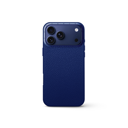 iPhone Case 17 - Full-Grain Leather - Deep Blue