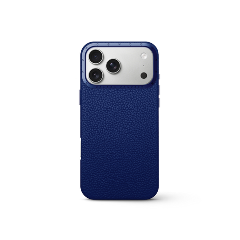 iPhone Case 17 - Full-Grain Leather - Deep Blue