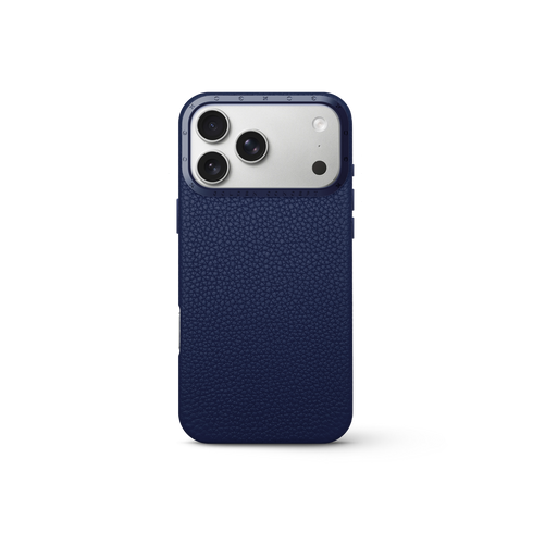 iPhone Case 17 - Full-Grain Leather - Midnight Blue