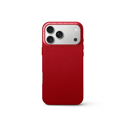 iPhone Case 17 - Full-Grain Leather - Cherry