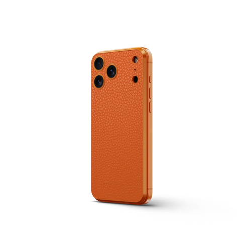 iPhone Case 17 / Magnetic Shield - Full-Grain Leather - Orange