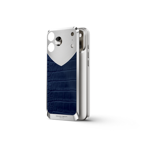 iPhone Case / RST17 - Magnetic Shield Alligator Edition - Matte Blue