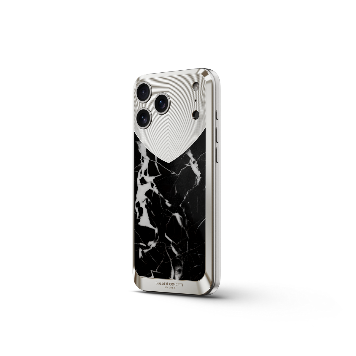 Nero Marquina Marble iPhone 17 Luxury Backplate | GOLDEN CONCEPT™