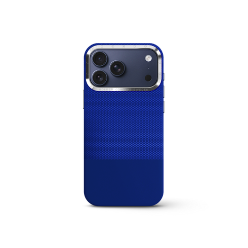 iPhone Case 17/18 - Vegan Leather - Deep Blue