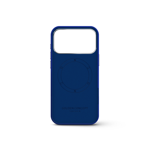 iPhone Case 17/18 - Vegan Leather - Deep Blue