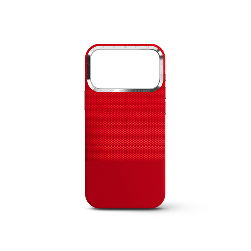iPhone Case 17/18 - Vegan Leather - Red
