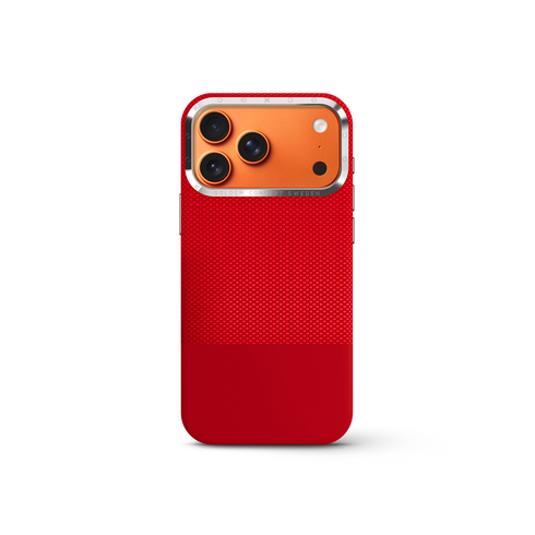 iPhone Case 17/18 - Vegan Leather - Red