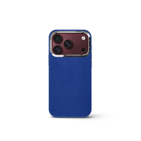 iPhone Case 18 & 17 - Alcantara - Midnight Blue
