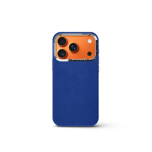 iPhone Case 18 & 17 - Alcantara - Midnight Blue