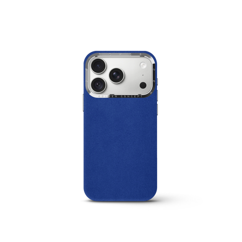 iPhone Case 18 & 17 - Alcantara - Midnight Blue