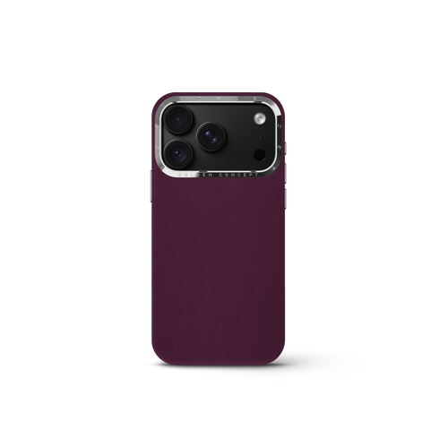 iPhone Case 18 & 17 - Alcantara - Burgundy