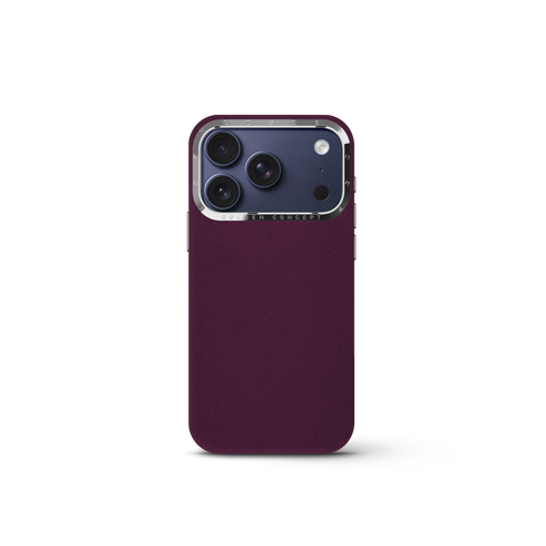 iPhone Case 18 & 17 - Alcantara - Burgundy