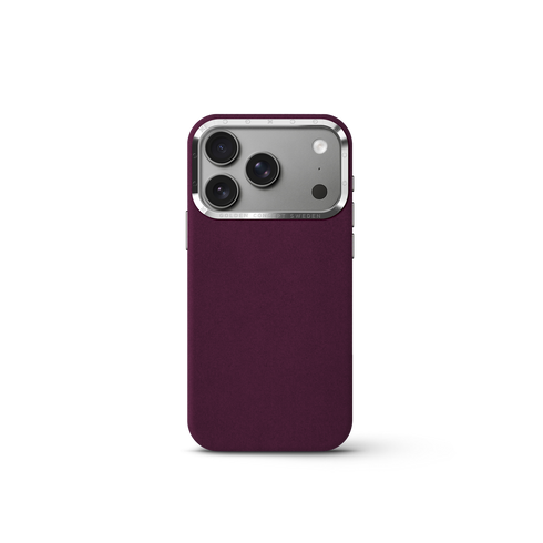 iPhone Case 17/18 - Alcantara - Burgundy