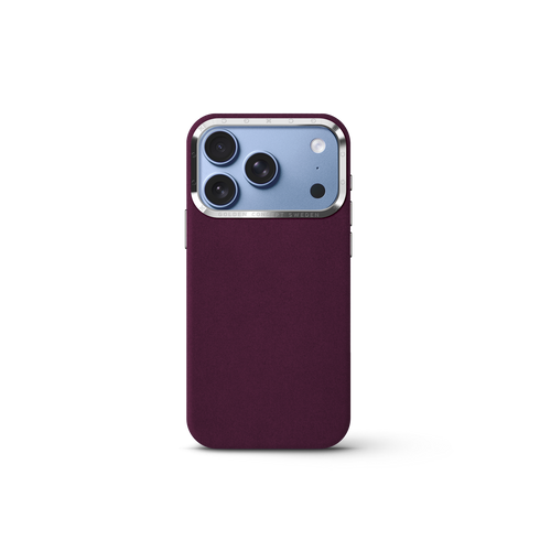 iPhone Case 17/18 - Alcantara - Burgundy