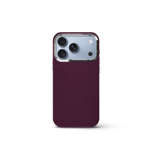 iPhone Case 18 & 17 - Alcantara - Burgundy