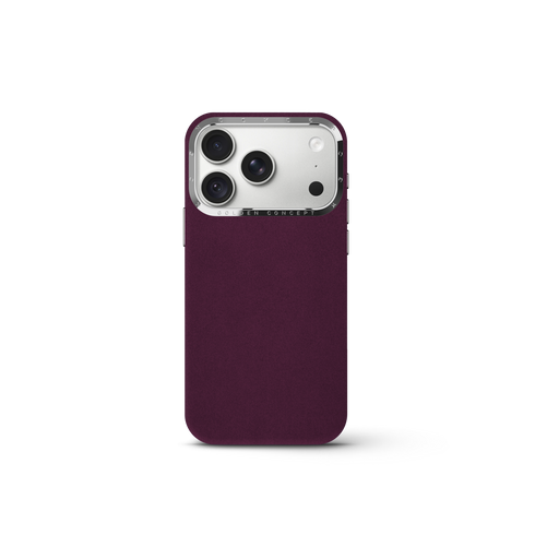 iPhone Case 18 & 17 - Alcantara - Burgundy