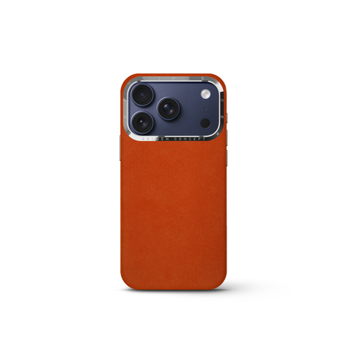 iPhone Case 18 & 17 - Alcantara - Orange