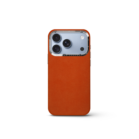 iPhone Case 18 & 17 - Alcantara - Orange