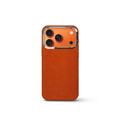 iPhone Case 18 & 17 - Alcantara - Orange