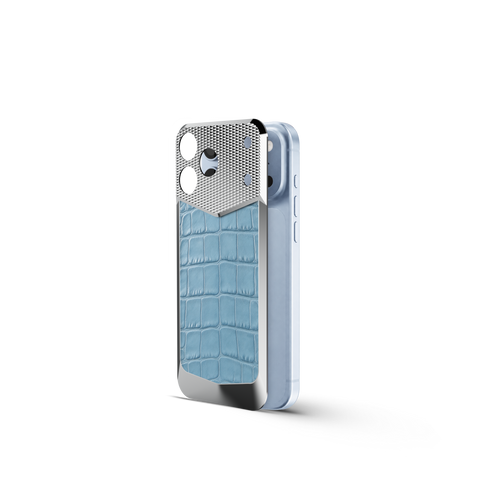 iPhone Case / EV18 - Magnetic Shield Alligator Edition - Light Blue