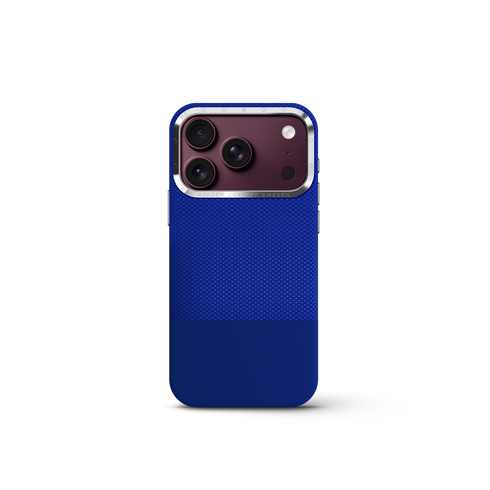 iPhone Case 17/18 - Vegan Leather - Deep Blue