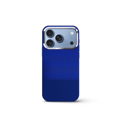 iPhone Case 17/18 - Vegan Leather - Deep Blue