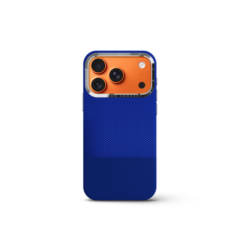 iPhone Case 18 & 17 - Vegan Leather - Deep Blue