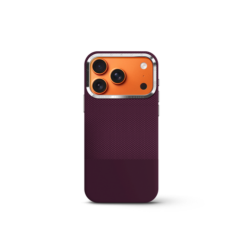 iPhone Case 17/18 - Vegan Leather - Burgundy
