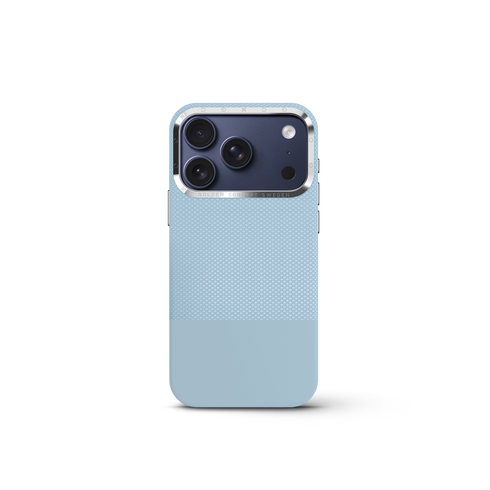 iPhone Case 17/18 - Vegan Leather - Light Blue