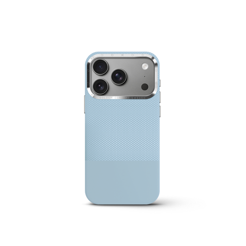 iPhone Case 17/18 - Vegan Leather - Light Blue
