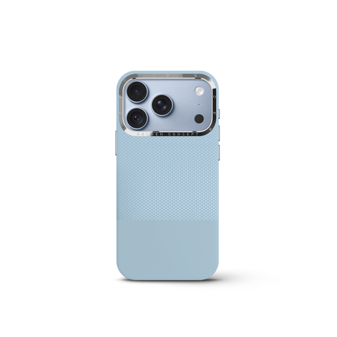 iPhone Case 18 & 17 - Vegan Leather - Light Blue