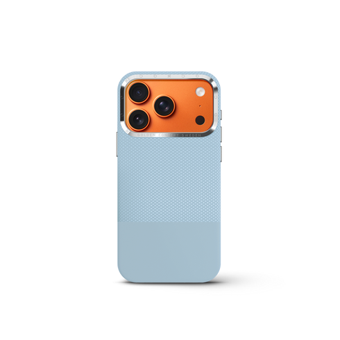 iPhone Case 17/18 - Vegan Leather - Light Blue