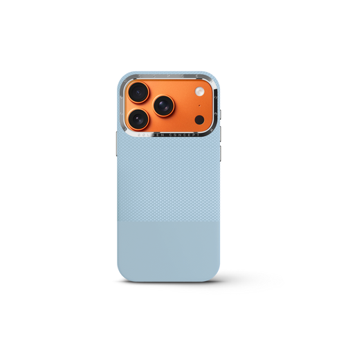 iPhone Case 18 & 17 - Vegan Leather - Light Blue