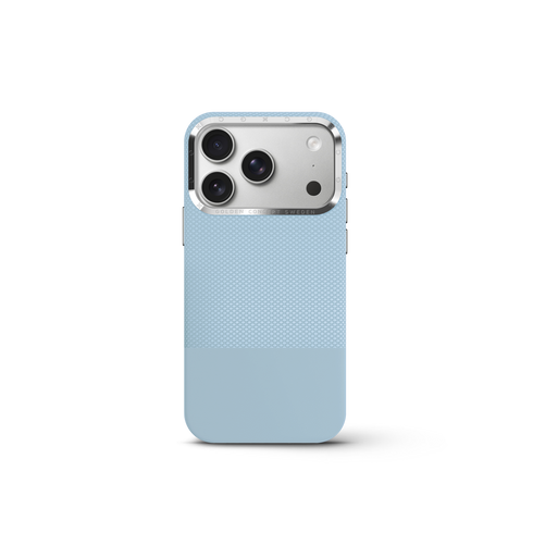 iPhone Case 17/18 - Vegan Leather - Light Blue