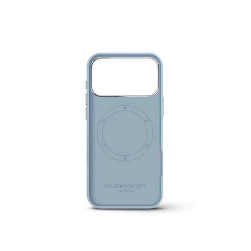 iPhone Case 17/18 - Vegan Leather - Light Blue
