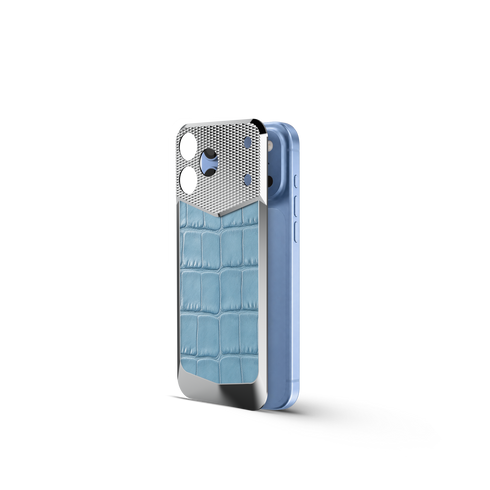 iPhone Case / EV18 - Magnetic Shield Alligator Edition - Light Blue