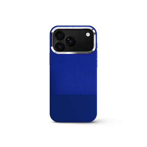 iPhone Case 17/18 - Vegan Leather - Deep Blue