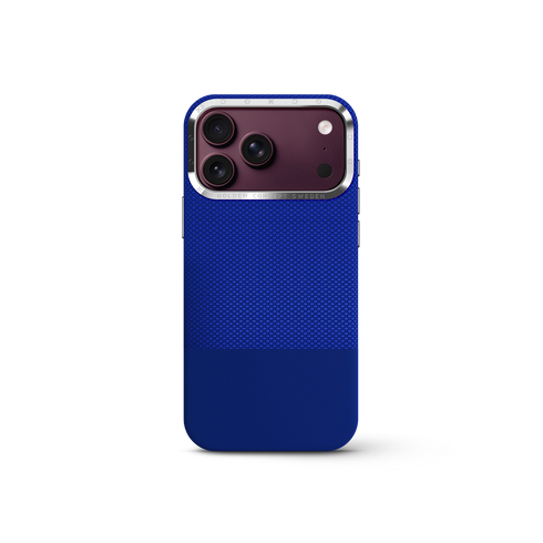 iPhone Case 17/18 - Vegan Leather - Deep Blue