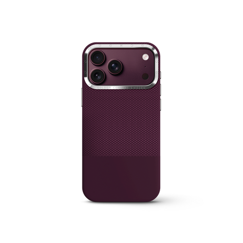 iPhone Case 17/18 - Vegan Leather - Burgundy