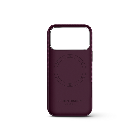 iPhone Case 17/18 - Vegan Leather - Burgundy